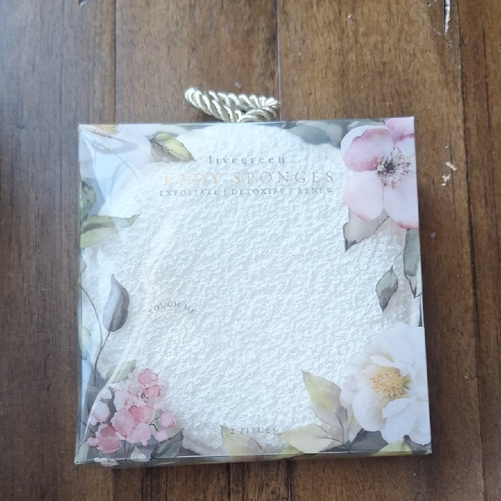 🎁Livegreen Floral Body Sponges 2ct FREE with Bundle Purchase